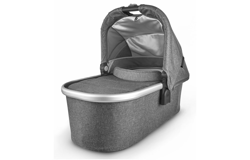 Uppa Baby Vista-Cruz V2 Bassinet - JORDAN (charcoal mélange/silver/black leather)