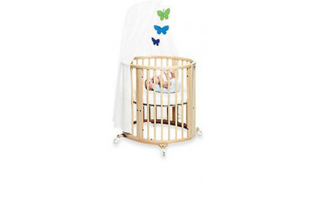 Stokke Sleepi Mini Bundle In Natural With Mattress Includes Drape Rod