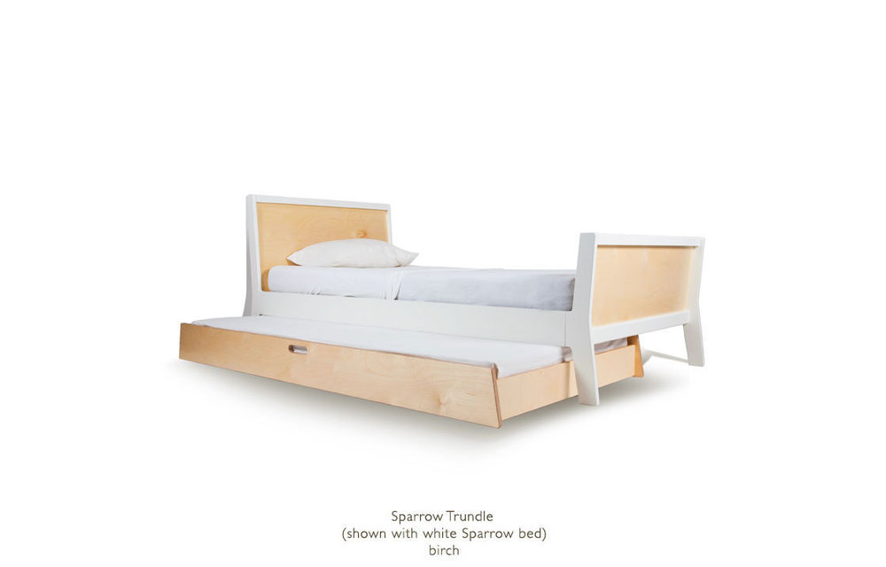 Oeuf Sparrow Collection Twin Bed Trundle In Birch