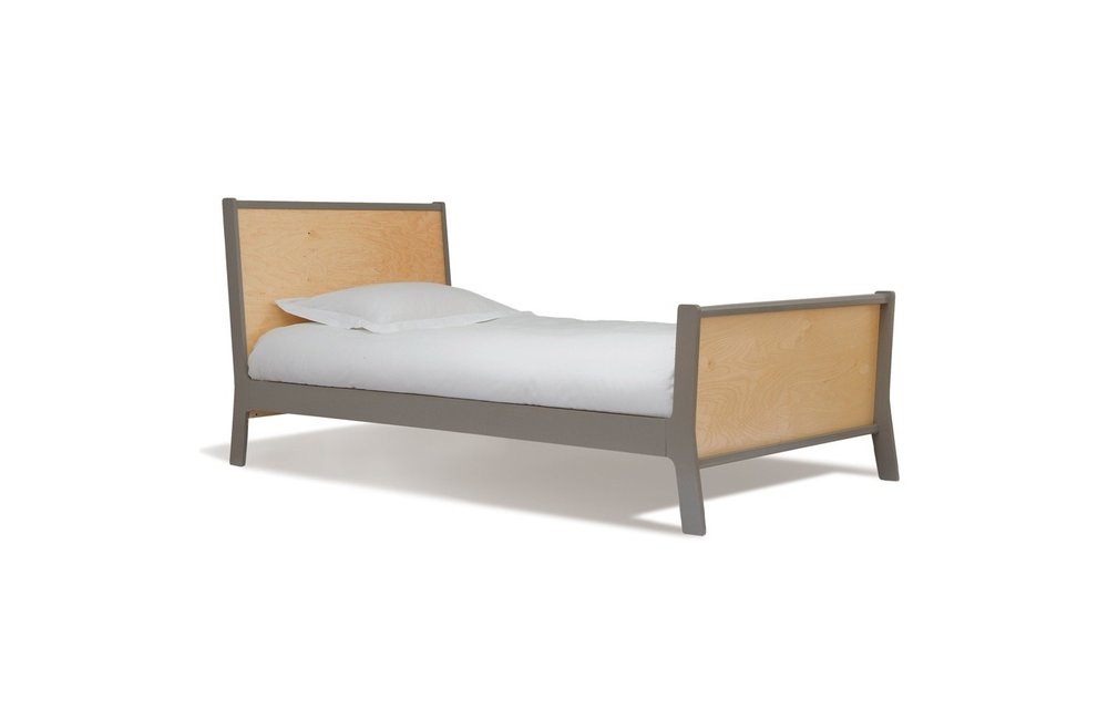 Oeuf Sparrow Collection Twin Bed In Grey/Birch