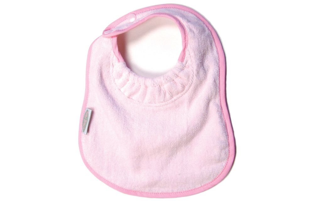 SillY BillyZ Velour Plain Bib 6 Months - 3 Yrs In Pink