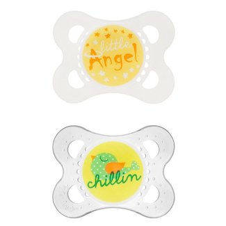 Mam Mam Attitude Pacifier 2-Pack (Assorted) - 0-6 months