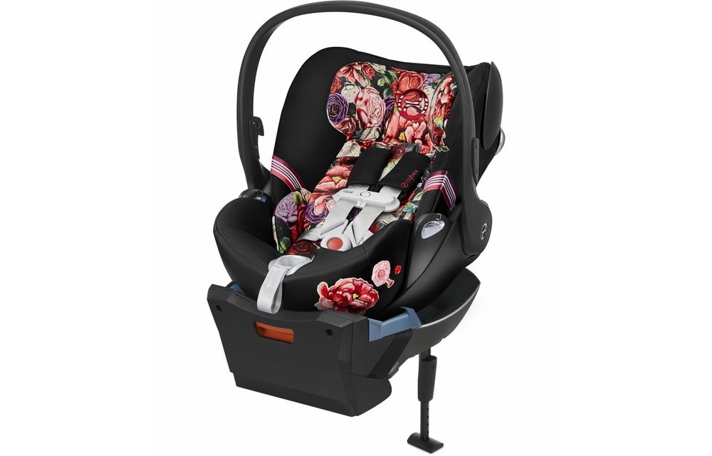 Cybex Cloud Q Sensorsafe Infant Car Seat In Dark Spring Blossom (Reclines)
