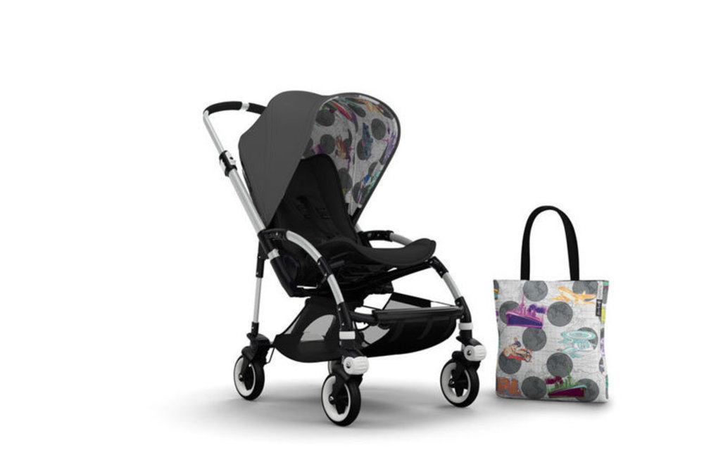 CLOSEOUT!! Bugaboo Bee3 Andy Warhol Accessory Pack In Dark Grey- Transport