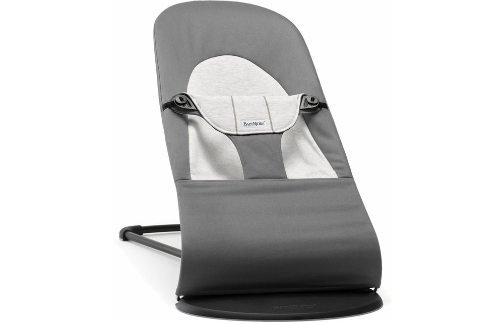 BABYBJORN Bouncer Balance Soft Cotton, Jersey - Dark Grey/Grey