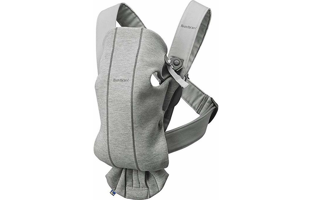 BABYBJORN Baby Carrier Mini 3D Jersey, In Light Grey (Heather)
