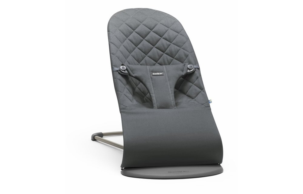 BABYBJORN Bouncer Bliss Quilted Cotton - Anthracite (Slate Grey)