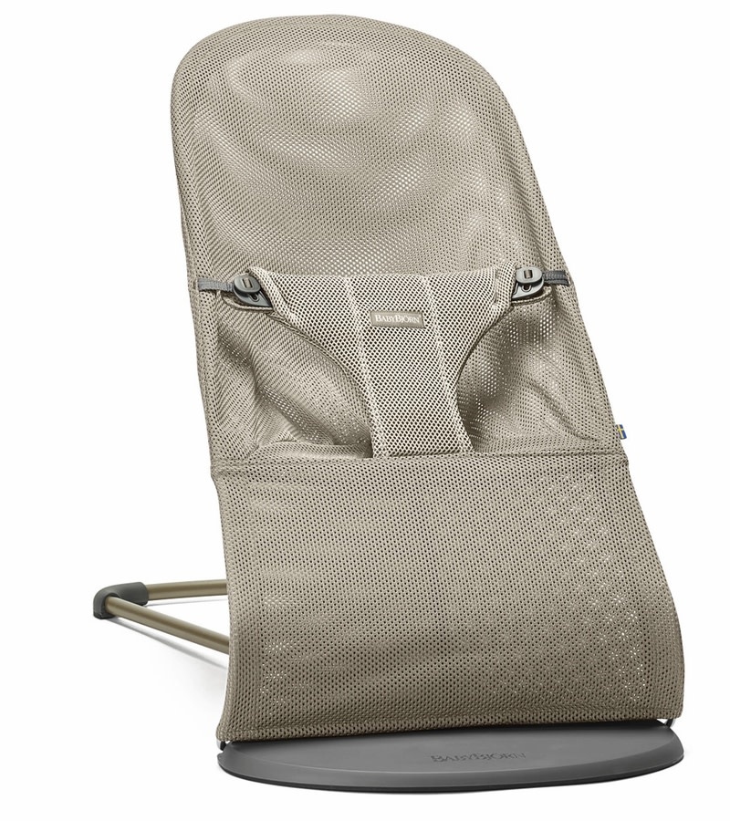 baby bjorn bouncer beige grey