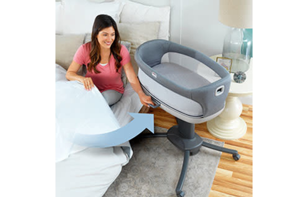 Chicco Close To You Bedside Bassinet In Heather Grey