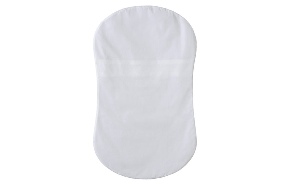Halo Bassinet Fitted Sheet In White Woven