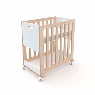 Oeuf Oeuf Fawn 2 In 1 Bassinet -Crib System In White/Birch