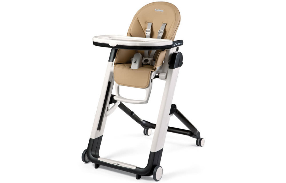 Peg Perego Prima Siesta High Chair In Noce Beige and Tan