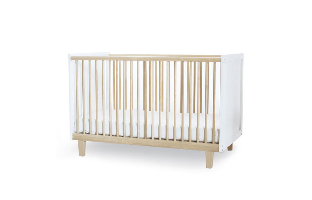 Oeuf Rhea Crib In White/Birch