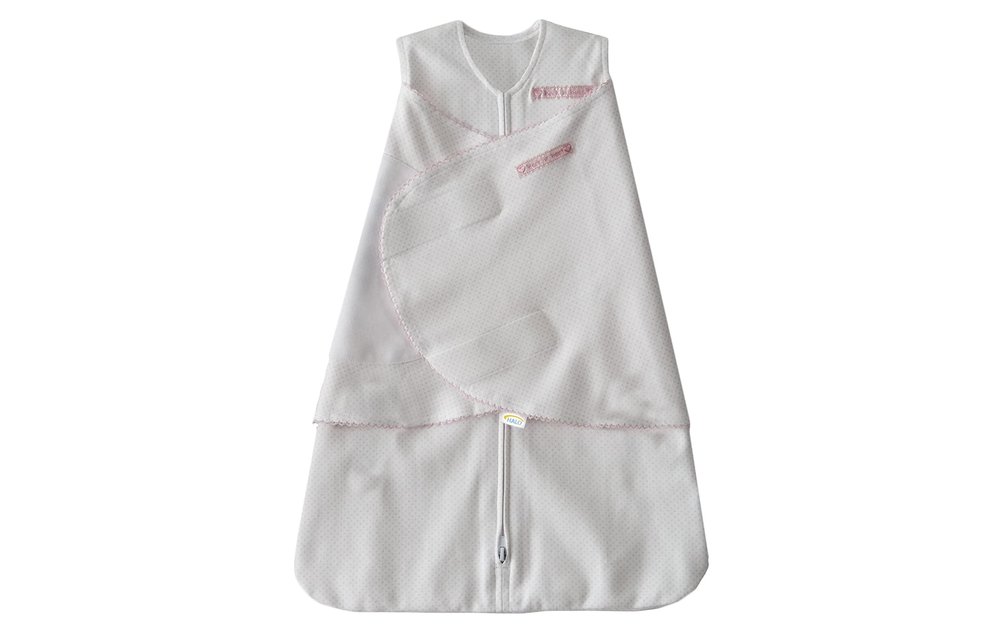 HALO SleepSack Swaddle 100% Cotton Pink Pin Dot Small