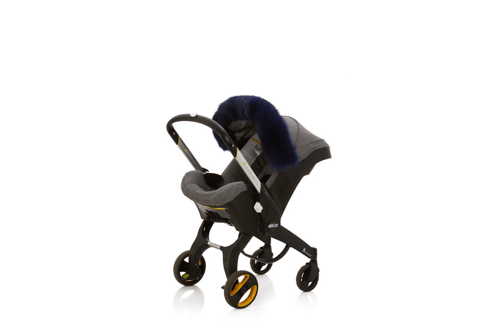 Baby Frr Fur For Doona In Navy