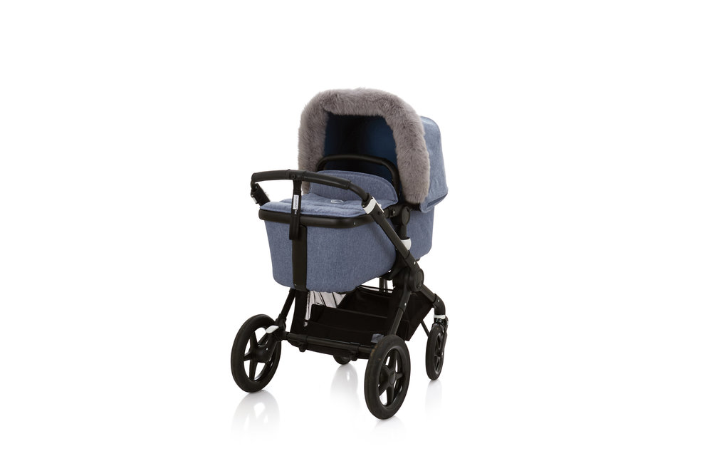 Baby Frr Fur For Stroller In Light Grey