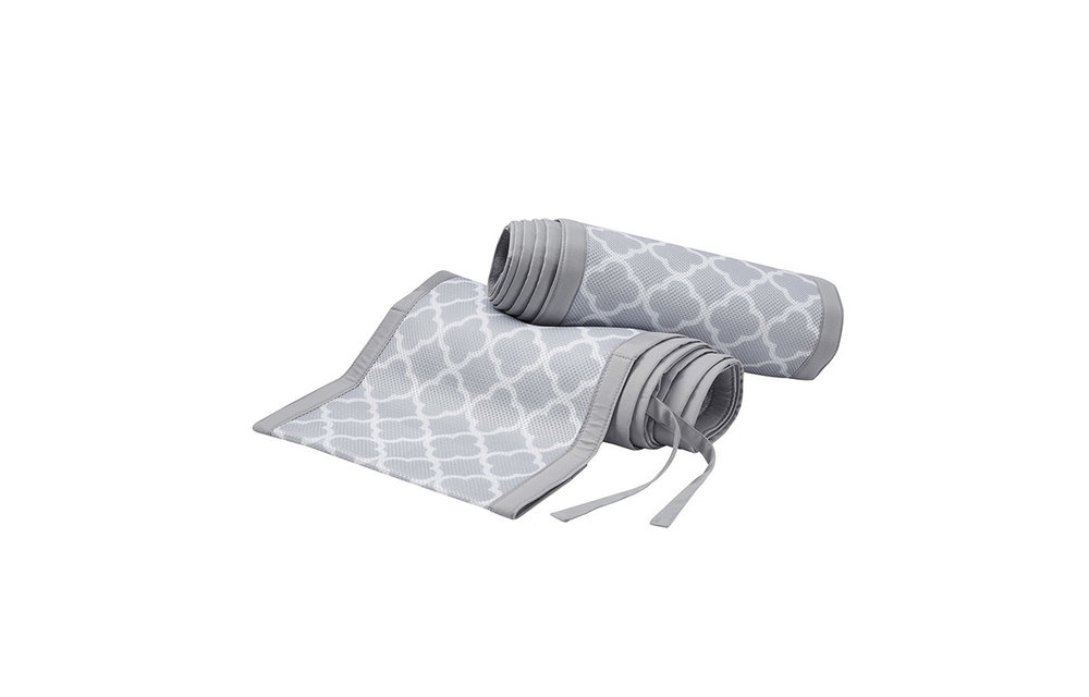Breathable Baby Breathable Classic White Clover With Gray Mist Trim