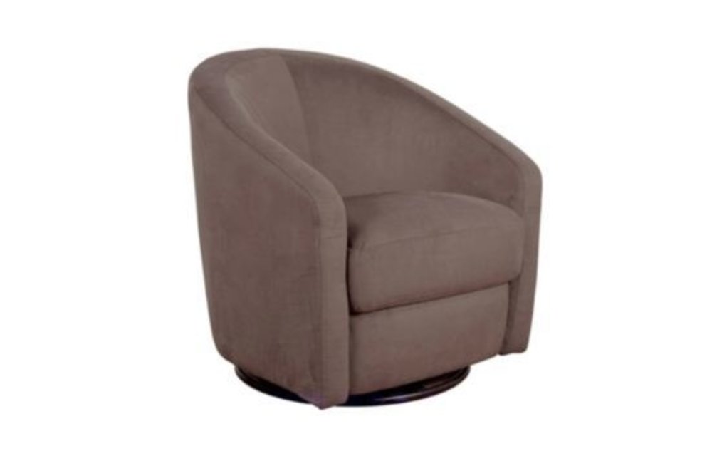 Baby Letto Madison Swivel Glider In Slate Microsuede Fabric