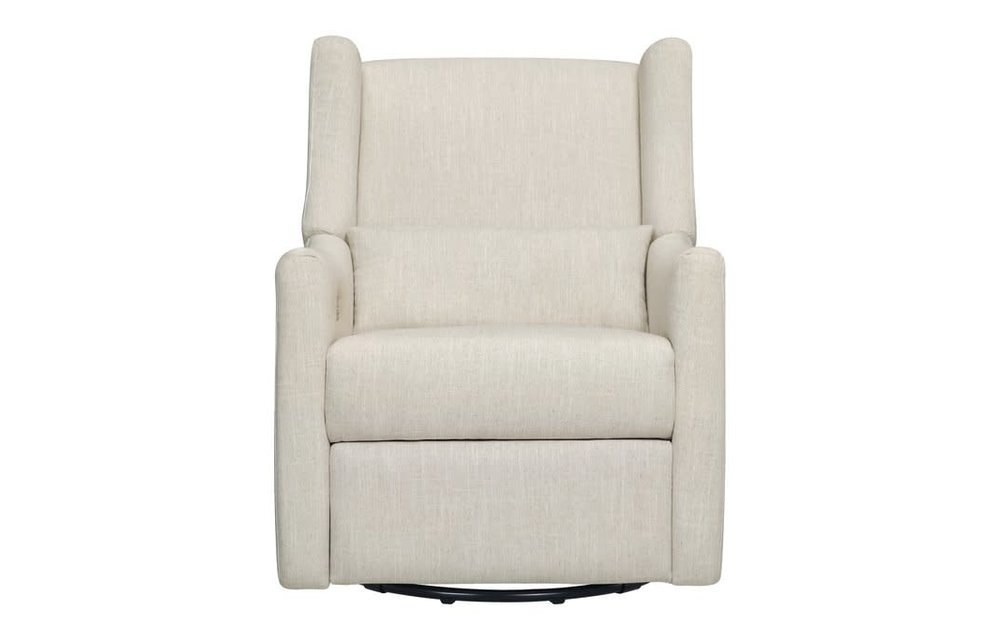 Baby Letto Kiwi Glider Recliner In White Linen