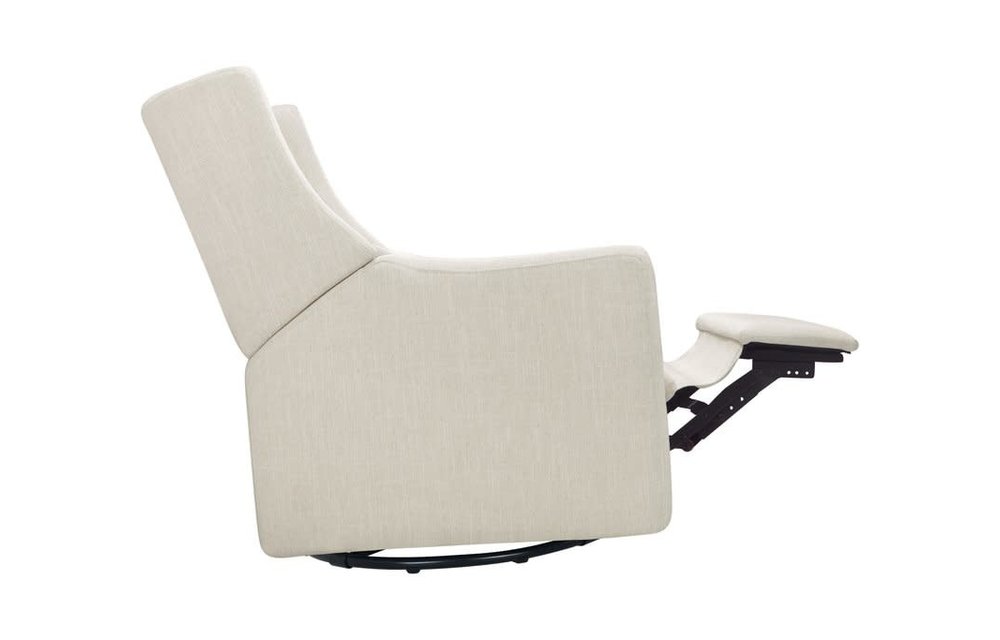 Baby Letto Kiwi Glider Recliner In White Linen