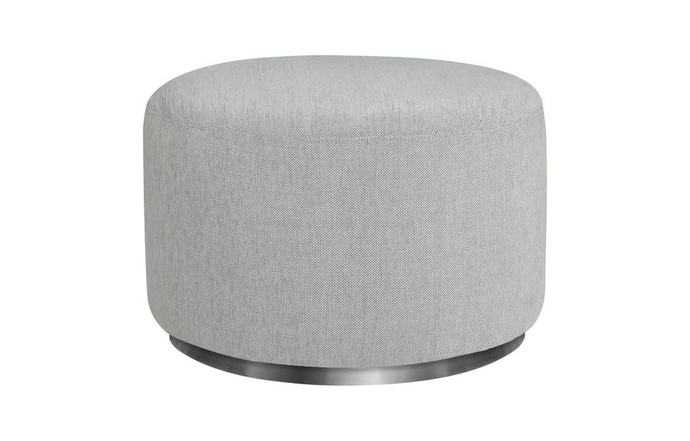 Baby Letto Tuba Ottoman In Winter Grey Weave