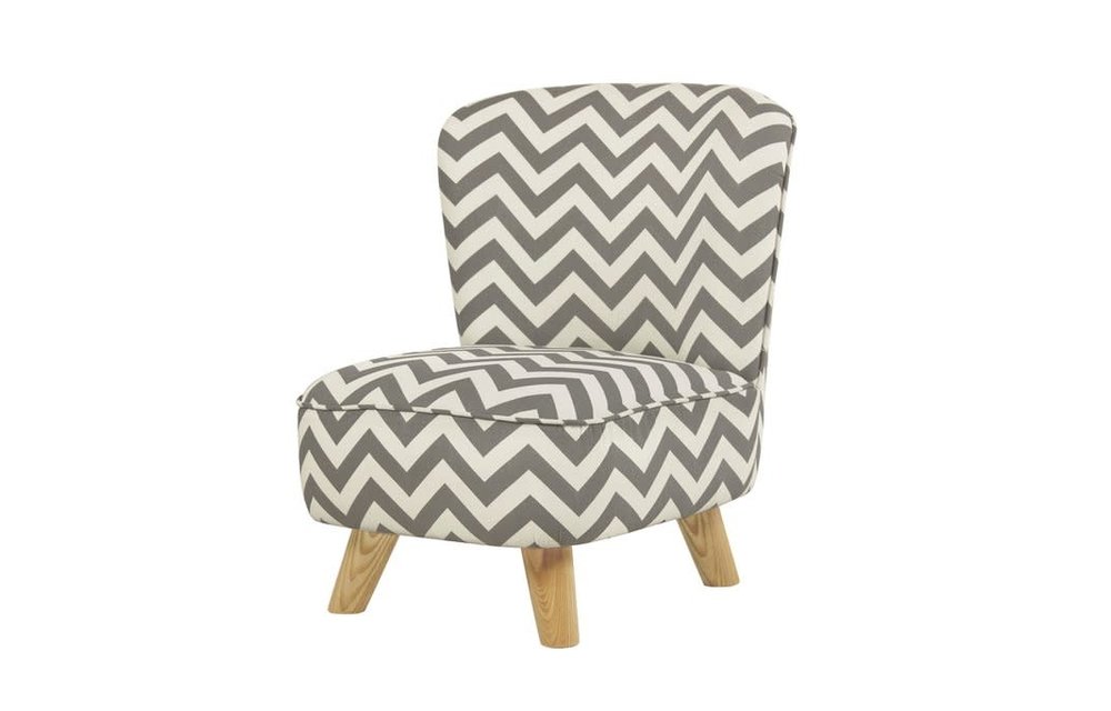 Baby Letto Pop Mini Chair In Chevron Grey For Toddlers