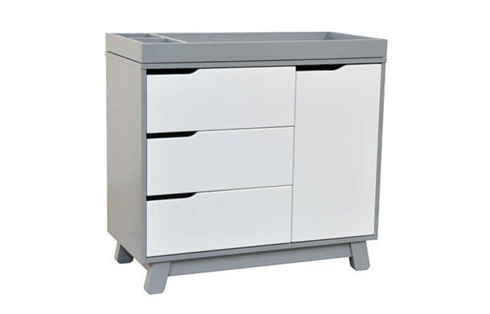 Baby Letto Hudson Dresser With Changer Tray In White With Grey
