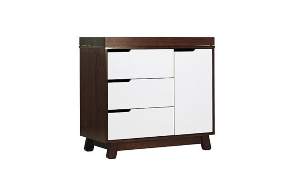 Baby Letto Hudson Dresser With Changer Tray In White With Espresso