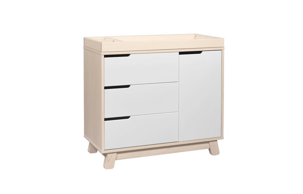 Baby Letto Hudson Dresser With Changer Tray In White With Washed Natural