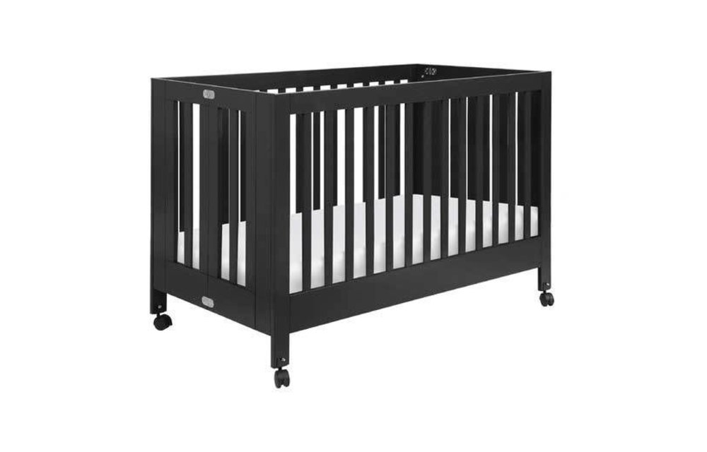 Baby Letto Maki Full Folding Crib In Black