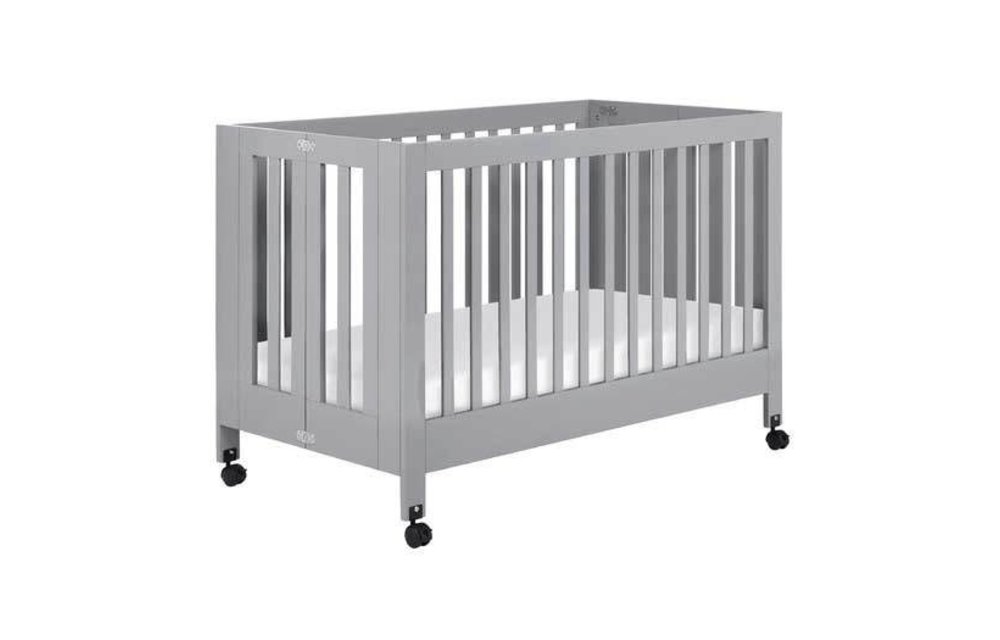 Baby Letto Maki Full Folding Crib In Gray