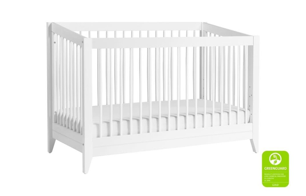 Baby Letto Sprout 4 In 1 Convertible Crib With Toddler Rail - White