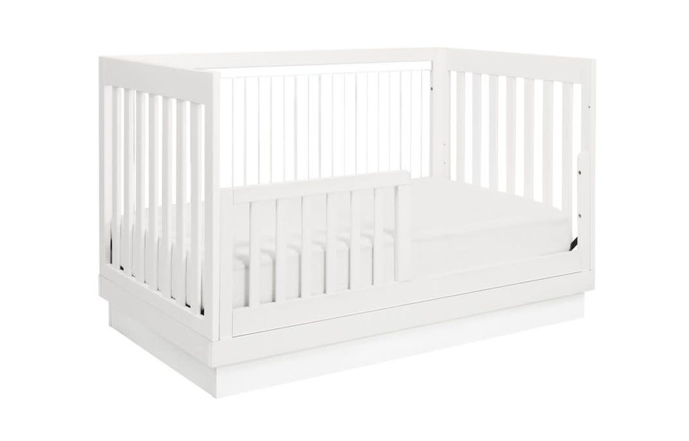 Baby Letto Harlow 3 In 1 Convertible Crib With Acryclic- All White