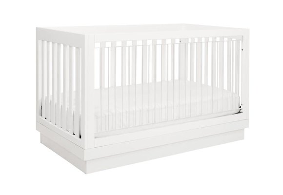 Baby Letto Harlow 3 In 1 Convertible Crib With Acryclic- All White