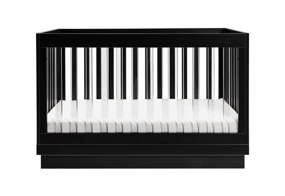 Baby Letto Harlow 3 In 1 Convertible Crib With Acryclic- Black