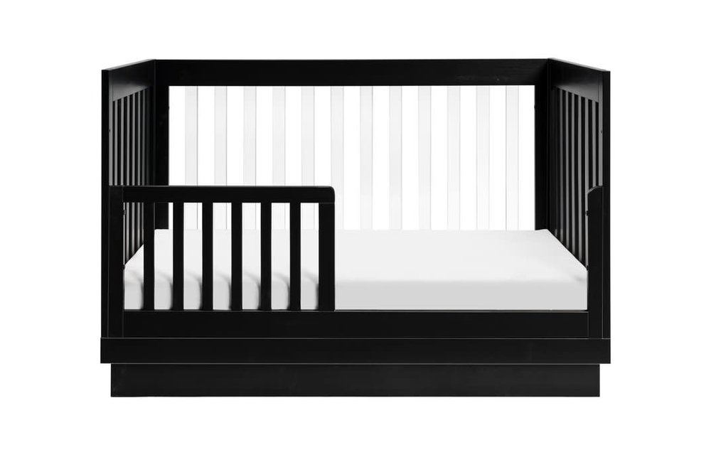 Baby Letto Harlow 3 In 1 Convertible Crib With Acryclic- Black