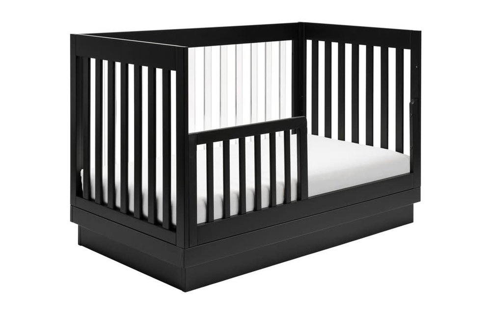 Baby Letto Harlow 3 In 1 Convertible Crib With Acryclic- Black