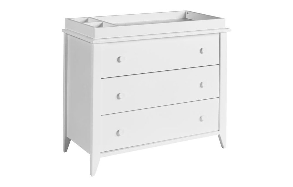 Baby Letto Sprout 3 Drawer Changer In White (No Pad Included)