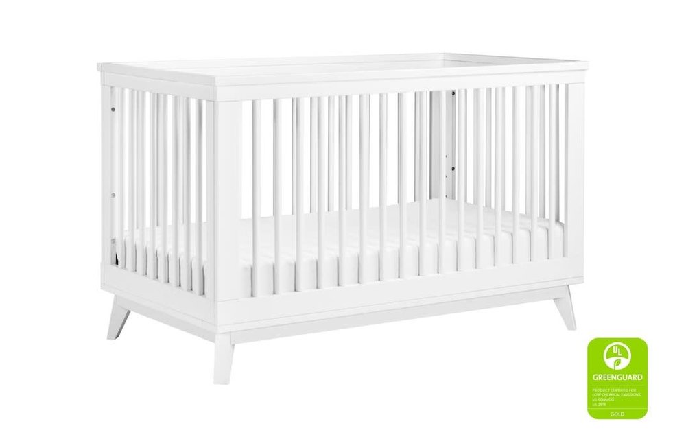 Baby Letto Scoot 3 In 1 Convertible Crib With Toddler Rail In White