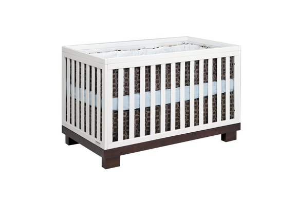 Baby Letto Modo 3 In 1 Convertible Crib With Toddler Rail In Espresso-White