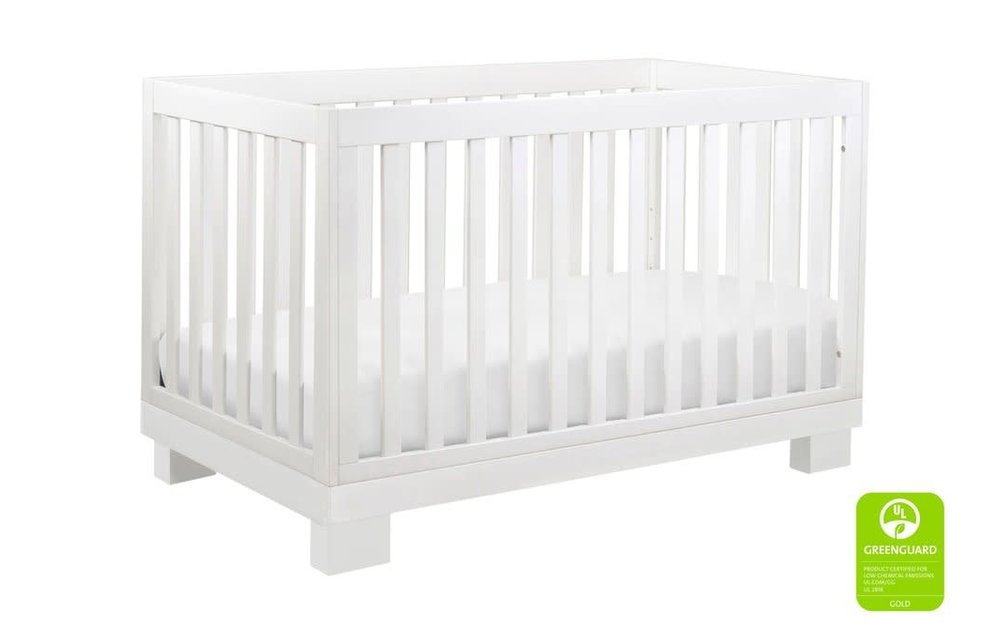 Baby Letto Modo 3 In 1 Convertible Crib With Toddler Rail In White