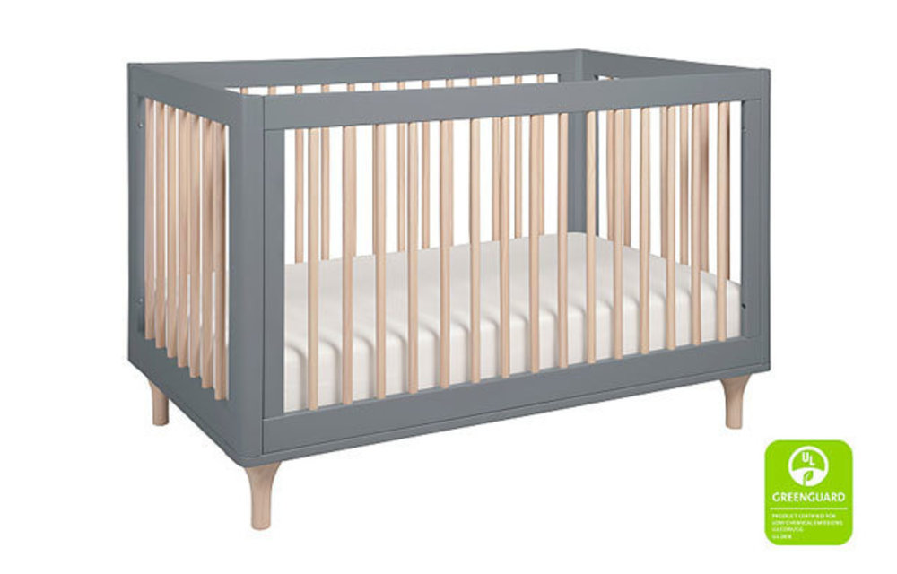 Baby Letto Lolly 3 In 1 Convertible Crib With Toddler Rail - Grey-Washed Natural