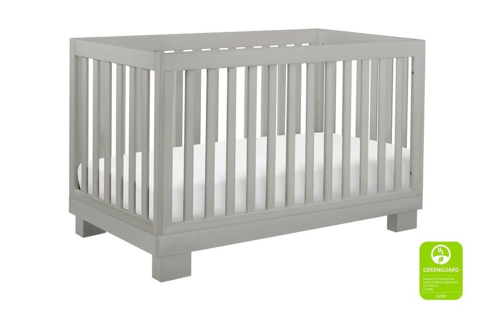Baby Letto Modo 3 In 1 Convertible Crib With Toddler Rail In Gray