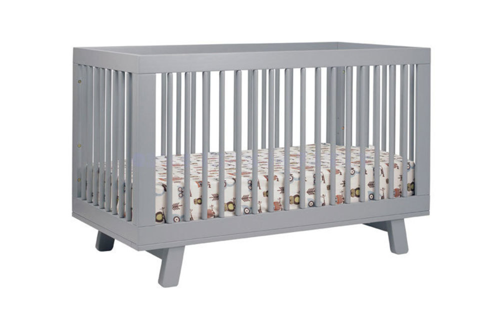 Baby Letto Hudson 3 In 1 Convertible Crib With Toddler Rail In Grey