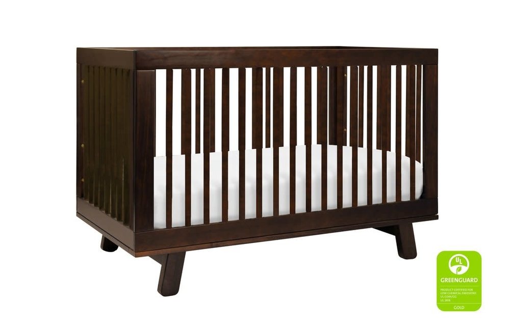 Baby Letto Hudson 3 In 1 Convertible Crib With Toddler Rail In Espresso