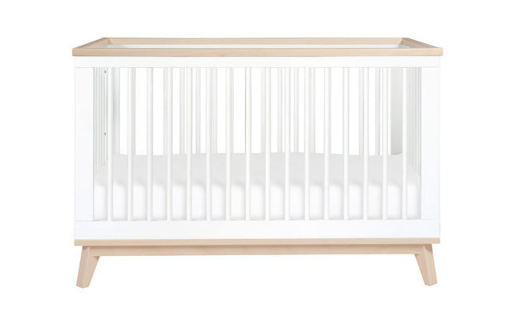 Baby Letto Scoot 3 In 1 Convertible Crib Toddler Rail In White Washed Natural