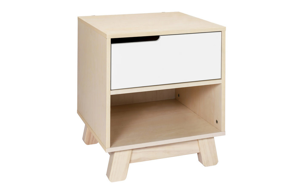 Baby Letto Hudson Night Stand In Washed Natural/White