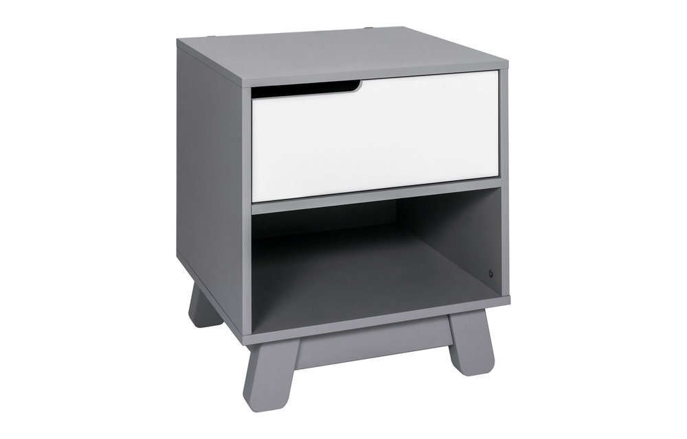 Baby Letto Hudson Night Stand In Grey And White