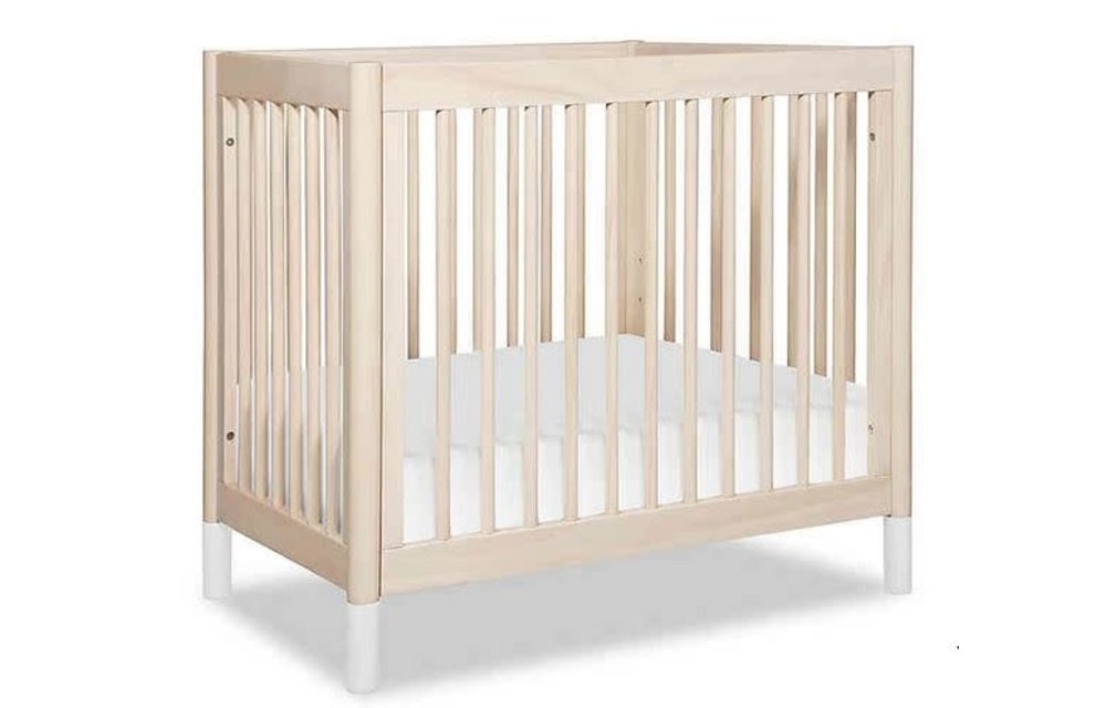 Baby Letto Gelato 2 In 1 Mini Crib White / Washed Natural(Pad Included)