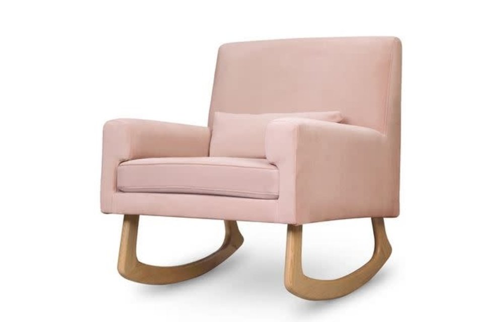 Nursery Works Sleepytime Rocker In Blush Pink Velvet